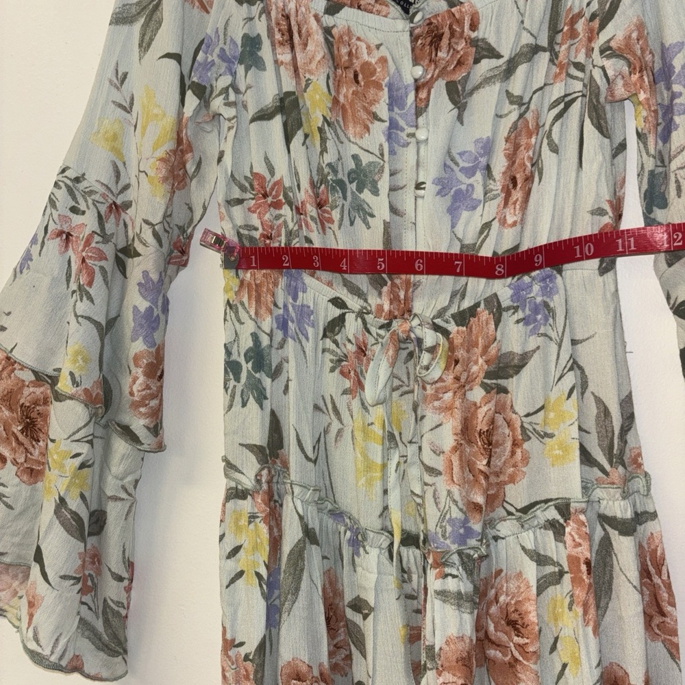 Blue B Floral Dress Sz M Fairy Ethereal Dainty Mini Bell Tropic Beachy NWT Milkm - Picture 10 of 11